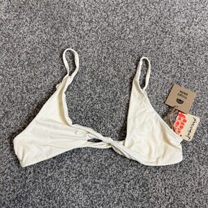 Free people Toast Swim Meringue Knot Front Bikini Cream Small NEW
